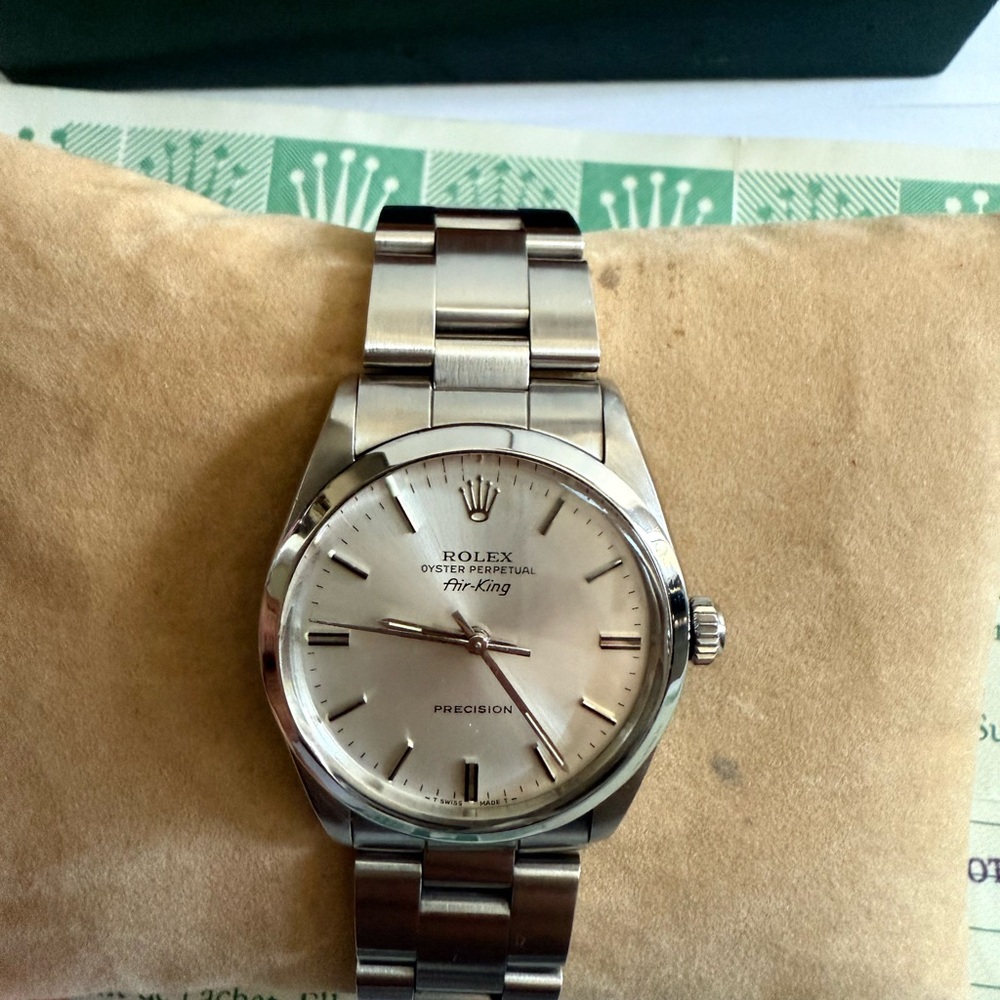 Rolex Silver Oyster Perpetual Watch 31mm 1971.